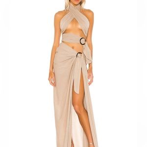 Bronx and Banco Cleopatra dress in color Sand.